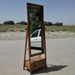 آینه قدی چوبی مدل کشو دار