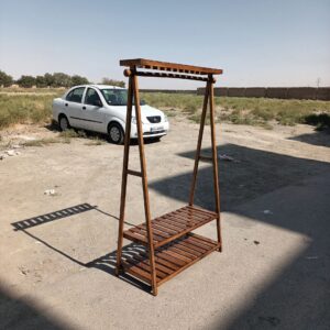 رگال لباس چوبی دو طبقه تاجدار گوشواره دار