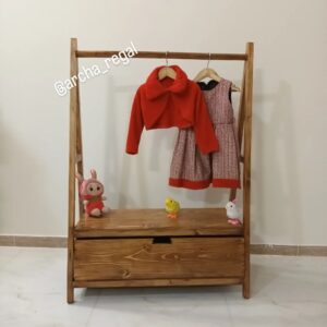 رگال لباس چوبی کودک کشویی